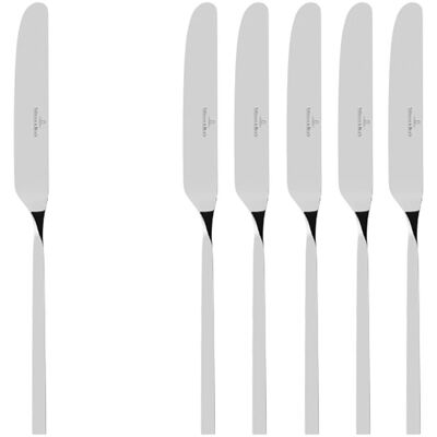 Villeroy & Boch Multipack NewWave Tafelmesser - 6 Stück, Besteck, Silber Villeroy & Boch Multipack NewWave Tafelmesser - 6 Stück, Besteck, Silber