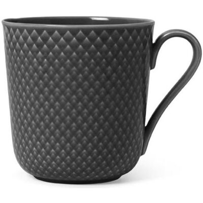 Lyngby Porcelæn Rhombe Earth Becher 39cl - Grau Lyngby Porcelæn Rhombe Earth Becher 39cl - Grau