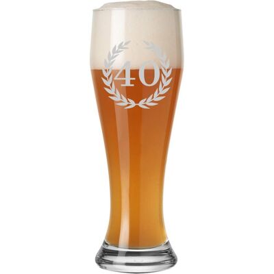 Luxentu Weizenbierglas zum 40. Jubiläum - Bierglas Luxentu Weizenbierglas zum 40. Jubiläum - Bierglas