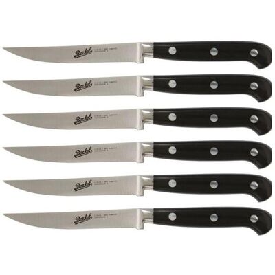 Berkel Adhoc Glossy Black Steak Set 6-tlg., Besteck, Schwarz, Silber Berkel Adhoc Glossy Black Steak Set 6-tlg., Besteck, Schwarz, Silber