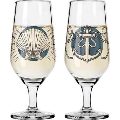 Ritzenhoff Schnapsglas - Blau Grau - Set 2 Ritzenhoff Schnapsglas - Blau Grau - Set 2