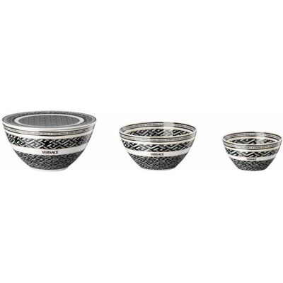 Versace La Greca - Signature Black - Bowl-Set 4-tlg., Schüssel + Schale, Mehrfarbig Versace La Greca - Signature Black - Bowl-Set 4-tlg., Schüssel + Schale, Mehrfarbig