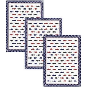 Kracht, Geschirrtuch, 3er Pack Halbleinen Geschirrtücher Little Fish (70 x 50 cm) Kracht, Geschirrtuch, 3er Pack Halbleinen Geschirrtücher Little Fish (70 x 50 cm)