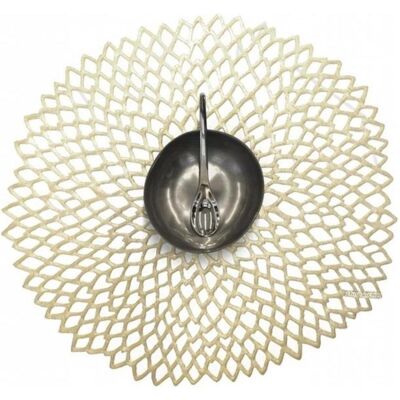 Chilewich, Tischset, Tischset Dahlia 39 cm x 36 cm, Champagner (1 Stk.) Chilewich, Tischset, Tischset Dahlia 39 cm x 36 cm, Champagner (1 Stk.)