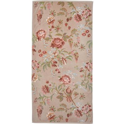 Pip Studio Khaki Hellbraun 70x140cm Blumen Handtuch - Badezimmer Zubehör Pip Studio Khaki Hellbraun 70x140cm Blumen Handtuch - Badezimmer Zubehör