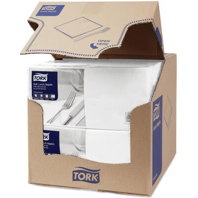 Tork - 477414 - Weiß - 33 x 33 cm - Servietten Tork - 477414 - Weiß - 33 x 33 cm - Servietten