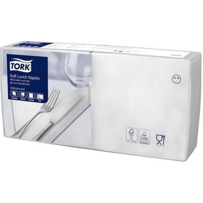 Tork - 477414 - Weiß - 33 x 33 cm - Servietten Tork - 477414 - Weiß - 33 x 33 cm - Servietten
