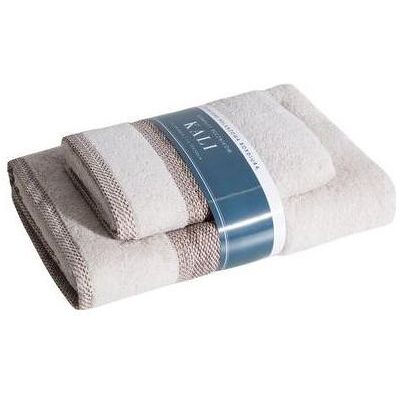 Eurofirany - RE/KPL/2/KALI 500 - Beige - 50x90cm - Handtuchset Eurofirany - RE/KPL/2/KALI 500 - Beige - 50x90cm - Handtuchset