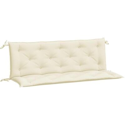 Vidaxl Gartenbankkissen 2 Stück Weiß Creme 150x50x7 cm Vidaxl Gartenbankkissen 2 Stück Weiß Creme 150x50x7 cm
