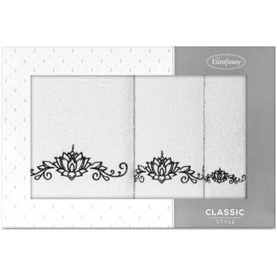 Eurofirany, Handtücher, RE/KPL/3/LILIANA 380 B+Schwarz (30 x 50 cm, 50 x 90 cm, 70 x 140 cm) Eurofirany, Handtücher, RE/KPL/3/LILIANA 380 B+Schwarz (30 x 50 cm, 50 x 90 cm, 70 x 140 cm)
