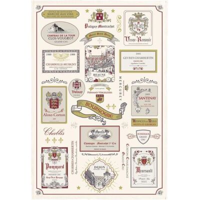 Winkler Bourgogne Baumwollgeschirrtuch - Multi Etiquette Winkler Bourgogne Baumwollgeschirrtuch - Multi Etiquette