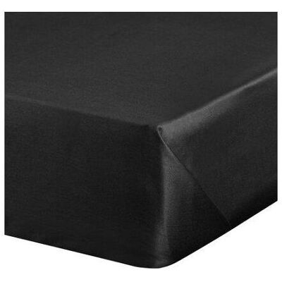 Eurofirany Nova Baumwoll Satin Spannbettlaken - 220x210cm - Schwarz Eurofirany Nova Baumwoll Satin Spannbettlaken - 220x210cm - Schwarz