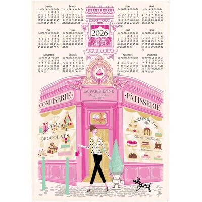 Winkler - Geschirrtuch Pâtisserie Kalender 2026 - Dish towel Winkler - Geschirrtuch Pâtisserie Kalender 2026 - Dish towel