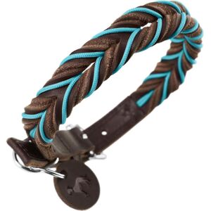 Hunter Dogcollar Solid Education Cord M-L (60), dark brown/turquoise - (69324) (L, M, Hund, Allgemein), Halsband + Leine Hunter Dogcollar Solid Education Cord M-L (60), dark brown/turquoise - (69324) (L, M, Hund, Allgemein), Halsband + Leine