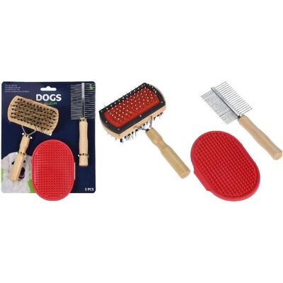PETS Collection Hundebürsten Set 3 Stück - Tierpflege-Set PETS Collection Hundebürsten Set 3 Stück - Tierpflege-Set