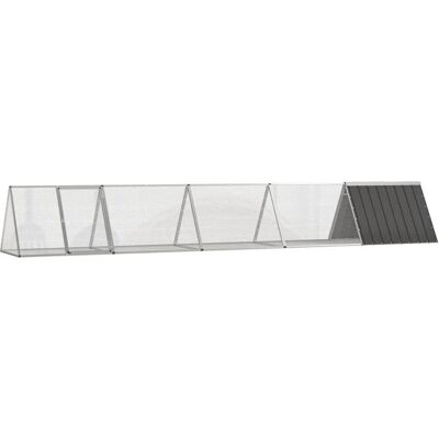 vidaXL Kaninchengehege - Verzinkter Stahl, 504,5x80,5x71 cm vidaXL Kaninchengehege - Verzinkter Stahl, 504,5x80,5x71 cm