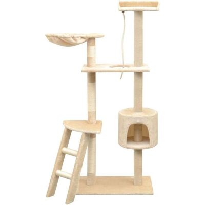 vidaXL Katzenbaum Beige 150 cm Mehrstöckig Kletterspielhaus vidaXL Katzenbaum Beige 150 cm Mehrstöckig Kletterspielhaus
