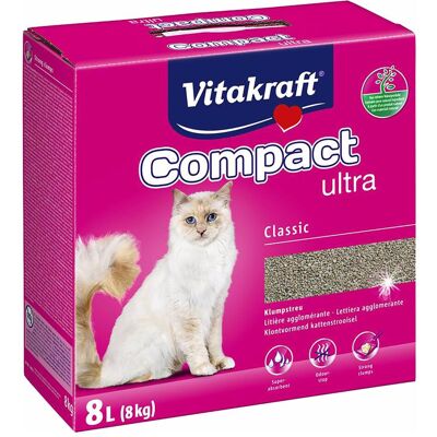 Vitakraft Katzenstreu - Compact Ultra, 8kg, Klumpend, Geruchsneutral Vitakraft Katzenstreu - Compact Ultra, 8kg, Klumpend, Geruchsneutral