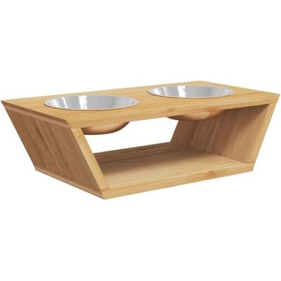 vidaXL Erhöhte Hundeschalen - Bambus - 35,5x18x10,5 cm - Hundeschalen vidaXL Erhöhte Hundeschalen - Bambus - 35,5x18x10,5 cm - Hundeschalen