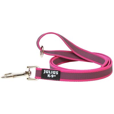 JULIUS-K9 Rosa Handgriff Snood Leash - Hundeleine, Nylon, 2m x 2cm JULIUS-K9 Rosa Handgriff Snood Leash - Hundeleine, Nylon, 2m x 2cm