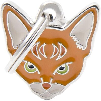 Italienischer handgefertigter Email-Hundemarke - Abyssin-Katze Italienischer handgefertigter Email-Hundemarke - Abyssin-Katze
