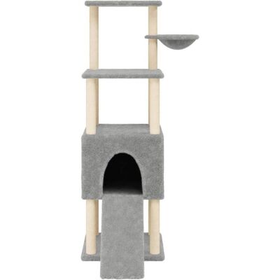 vidaXL Katzenbaum mit Sisal Kratzsäulen 153 cm - hellgrau (172116) vidaXL Katzenbaum mit Sisal Kratzsäulen 153 cm - hellgrau (172116)