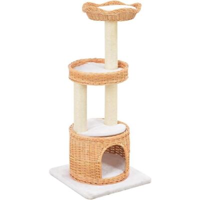 vidaXL Katzenturm mit Sisal Kratzbaum Naturweide Holz - Katzenbaum vidaXL Katzenturm mit Sisal Kratzbaum Naturweide Holz - Katzenbaum