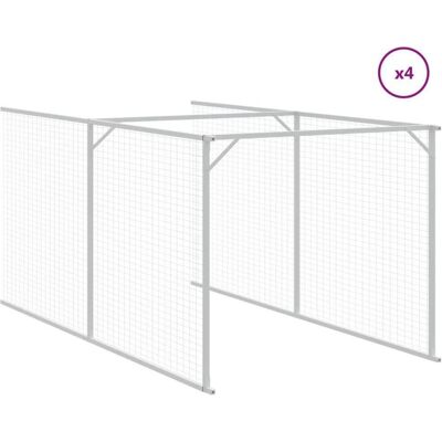 vidaXL Hundehütte - Verzinkter Stahl, Antrazit, 117x1017x123 cm vidaXL Hundehütte - Verzinkter Stahl, Antrazit, 117x1017x123 cm