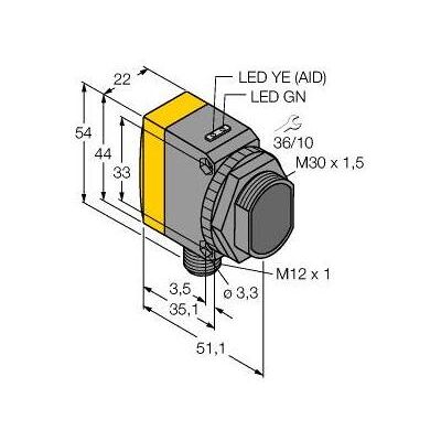Turck, Bewegungsmelder, Opto Sensor Einweglichtschranke Empfänger zur Wassererkennung (4 m) Turck, Bewegungsmelder, Opto Sensor Einweglichtschranke Empfänger zur Wassererkennung (4 m)