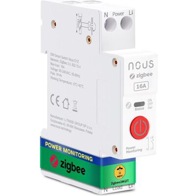 NOUS D1Z Zigbee Relaismodul - Intelligente DIN-Schienensteuerung NOUS D1Z Zigbee Relaismodul - Intelligente DIN-Schienensteuerung