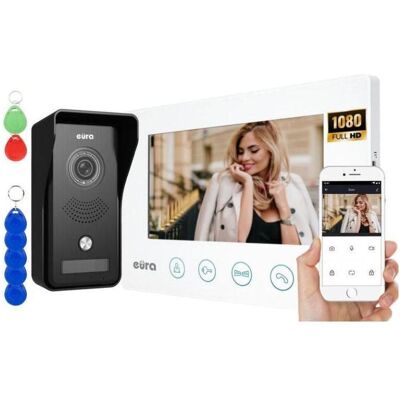 Eura, Klingel + Türsprechanlage, Wideodomofon VDP-42A3 GAMMA Plus, TUYA, Biały, Wifi, 2 wejścia, czytnik (Ethernet, Funk, WLAN) Eura, Klingel + Türsprechanlage, Wideodomofon VDP-42A3 GAMMA Plus, TUYA, Biały, Wifi, 2 wejścia, czytnik (Ethernet, Funk, WLAN)