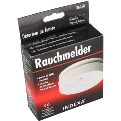 Indexa RA260 Rauchmelder - 85 dB, Batterie, VdS Zertifiziert Indexa RA260 Rauchmelder - 85 dB, Batterie, VdS Zertifiziert
