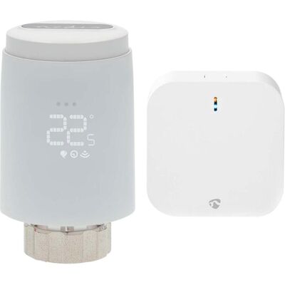 Nedis Smartes Heizkörperthermostat inkl. Zigbee-Gateway, Thermostat, Weiss Nedis Smartes Heizkörperthermostat inkl. Zigbee-Gateway, Thermostat, Weiss