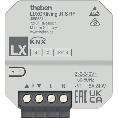 Theben - LUXORliving J1 S RF - 1-Kanal - Rolladenaktor Theben - LUXORliving J1 S RF - 1-Kanal - Rolladenaktor