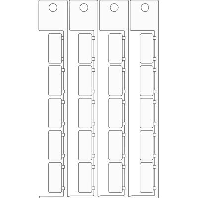 Brady, Kabelverbindung Zubehör, Nicht klebende Kennzeichnung, weiss, 9 x 20, für SAT920-SA1121 Brady, Kabelverbindung Zubehör, Nicht klebende Kennzeichnung, weiss, 9 x 20, für SAT920-SA1121