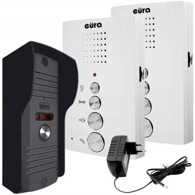 Eura, Klingel + Türsprechanlage, GEGENSPRECHANLAGE ADP-51A3 DIFESA - 1-Familie 2 Hausstationen Gegensprechanlage weiss Eura, Klingel + Türsprechanlage, GEGENSPRECHANLAGE ADP-51A3 DIFESA - 1-Familie 2 Hausstationen Gegensprechanlage weiss