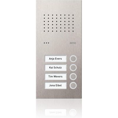 Ritto, Klingel + Türsprechanlage, Electric Türstation Acero Pur 4WE (Drahtgebunden, Kabelgebunden) Ritto, Klingel + Türsprechanlage, Electric Türstation Acero Pur 4WE (Drahtgebunden, Kabelgebunden)