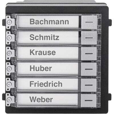 Abus Klingel + Türsprechanlage, Klingeltasten-Modul (6 Tasten) für Türsprechanlage (Edelstahl) Abus Klingel + Türsprechanlage, Klingeltasten-Modul (6 Tasten) für Türsprechanlage (Edelstahl)