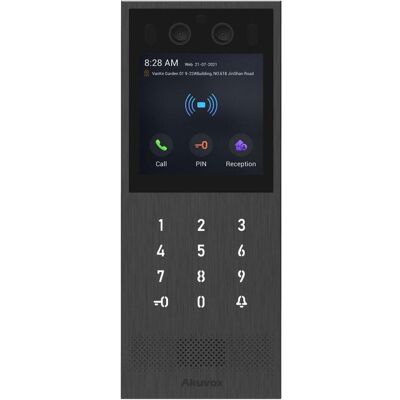 Akuvox, Klingel + Türsprechanlage, Video-TFE X912S Kit On-Wall, big touch screen, card reader, black (Ethernet, Kabelgebunden) Akuvox, Klingel + Türsprechanlage, Video-TFE X912S Kit On-Wall, big touch screen, card reader, black (Ethernet, Kabelgebunden)