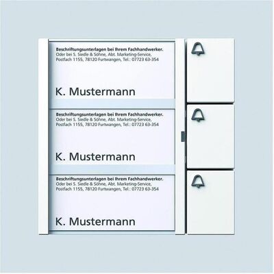 Siedle, Klingel + Türsprechanlage, Vario Bus-Tasten-Modul BTM 650-03 W (035736) (Kabelgebunden) Siedle, Klingel + Türsprechanlage, Vario Bus-Tasten-Modul BTM 650-03 W (035736) (Kabelgebunden)