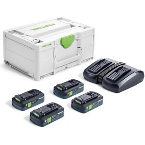 Festool, Werkzeugakku + Ladegerät, Energie-Set SYS 18V 4x4,0/TCL 6 DUO (18 V) Festool, Werkzeugakku + Ladegerät, Energie-Set SYS 18V 4x4,0/TCL 6 DUO (18 V)