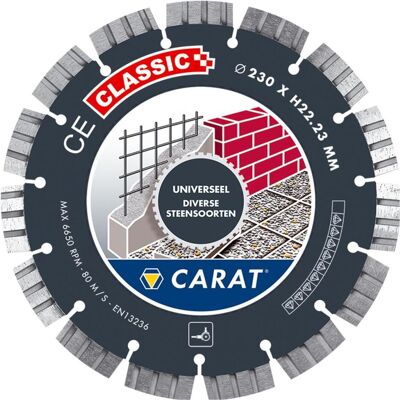 Carat, Sägeblatt, CEC2303000 Diamantzaagblad voor droogzagen - 230 x 22,23mm - Universeel Carat, Sägeblatt, CEC2303000 Diamantzaagblad voor droogzagen - 230 x 22,23mm - Universeel