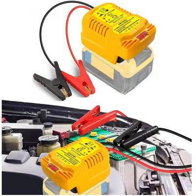 Lakuda, Starthilfe, Notladegerät für 12V-Starterbatterie mit Ihrer Dewalt 18-20V Lithiumbatterie (100 A) Lakuda, Starthilfe, Notladegerät für 12V-Starterbatterie mit Ihrer Dewalt 18-20V Lithiumbatterie (100 A)