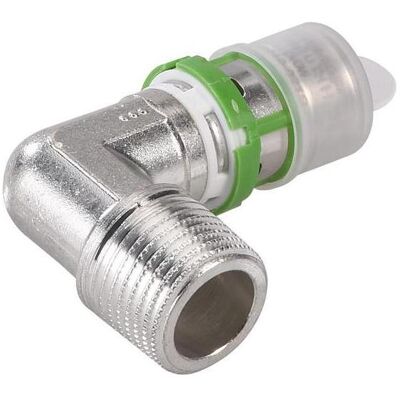 Comap, Rohrverbindungstechnik, Kolano 90 stopni GZ zaprasowywane MultiSkin mosiądz/cynowany 20x1/2 (Winkelverbindung) Comap, Rohrverbindungstechnik, Kolano 90 stopni GZ zaprasowywane MultiSkin mosiądz/cynowany 20x1/2 (Winkelverbindung)