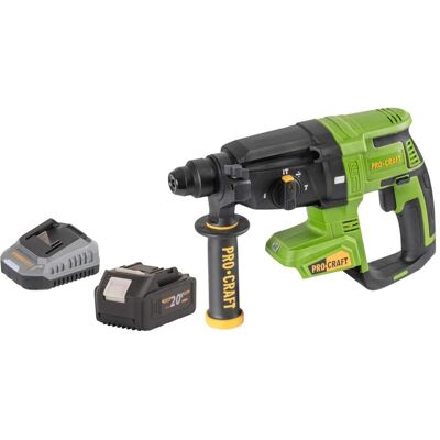 Procraft, Bohrmaschine + Akkuschrauber, PHA40bb Akku Bohrhammer 20 V 2,6 J SDS plus Brushless + 1x Akku 4,0 Ah + Ladegerät (Bohrhammer) Procraft, Bohrmaschine + Akkuschrauber, PHA40bb Akku Bohrhammer 20 V 2,6 J SDS plus Brushless + 1x Akku 4,0 Ah + Ladegerät (Bohrhammer)