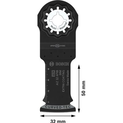 Bosch Professional Zubehör, Sägeblatt, PRO AIZ 32 APIB Blatt für Multifunktionswerkzeuge, 32 x 50 mm Bosch Professional Zubehör, Sägeblatt, PRO AIZ 32 APIB Blatt für Multifunktionswerkzeuge, 32 x 50 mm