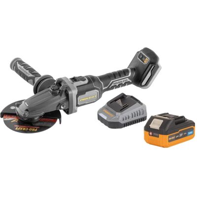 Procraft, Winkelschleifer, Industrial AG125Cbb Akku Flachkopf Winkelschleifer 20 V 125 mm Brushless + 1x Akku 4,0 Ah (125 mm) Procraft, Winkelschleifer, Industrial AG125Cbb Akku Flachkopf Winkelschleifer 20 V 125 mm Brushless + 1x Akku 4,0 Ah (125 mm)