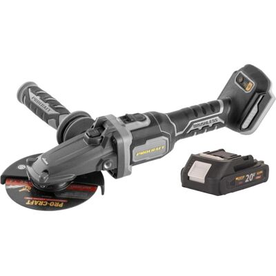 Procraft, Winkelschleifer, Industrial AG125Cbb Akku Flachkopf Winkelschleifer 20 V 125 mm Brushless + 1x Akku 2,0 Ah (125 mm) Procraft, Winkelschleifer, Industrial AG125Cbb Akku Flachkopf Winkelschleifer 20 V 125 mm Brushless + 1x Akku 2,0 Ah (125 mm)