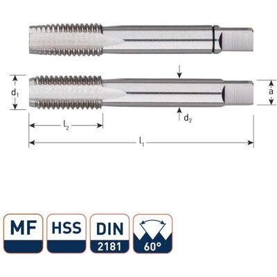 Rotec, Gewindeschneider + Gewindebohrer, 305.1210 3051210 HSS Handgewindeschneidsatz 2 Stück DIN 2181 MF12x1,0 Rotec, Gewindeschneider + Gewindebohrer, 305.1210 3051210 HSS Handgewindeschneidsatz 2 Stück DIN 2181 MF12x1,0