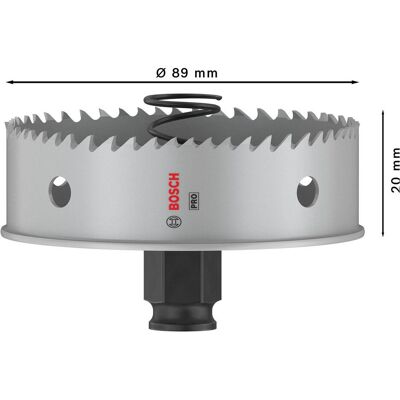 Bosch Professional Zubehör, Lochsäge, PRO Sheet Metal PC Plus Lochsäge, 89 mm (89 mm) Bosch Professional Zubehör, Lochsäge, PRO Sheet Metal PC Plus Lochsäge, 89 mm (89 mm)